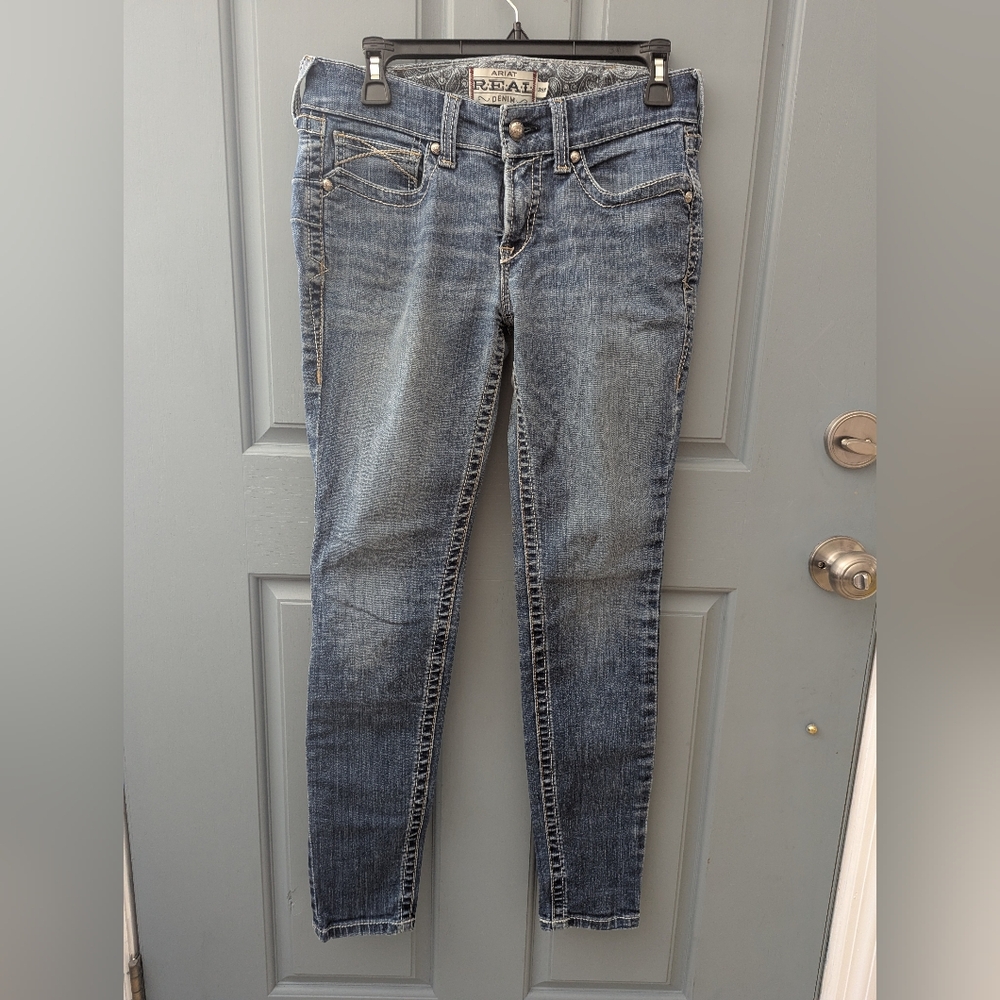 Ariat Jeans Womens 28R Blue Real Bootcut Denim Western